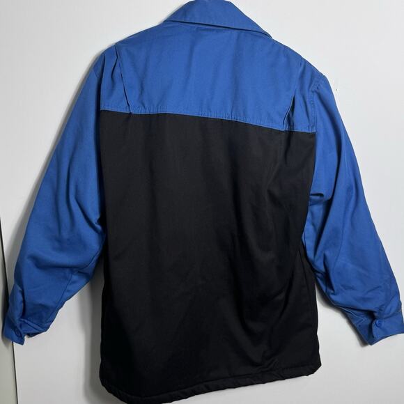 Vintage Dickies Jacket Mens M Blue Black Eisenhower Quilted Bomber Workwear 90s - Picture 13 of 13